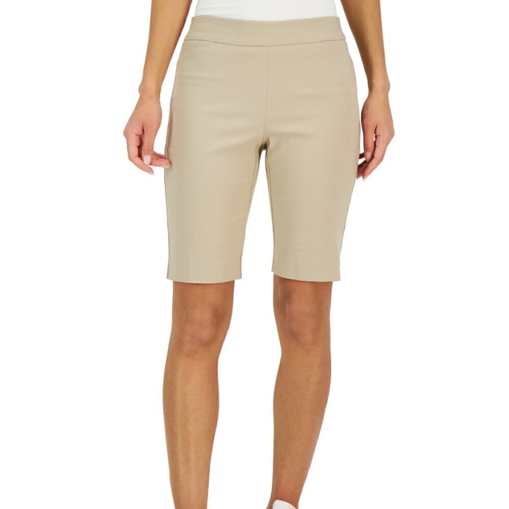 Charter Club Women's Size XL Petite Beige Pull-on Bermuda Casual Shorts NWT